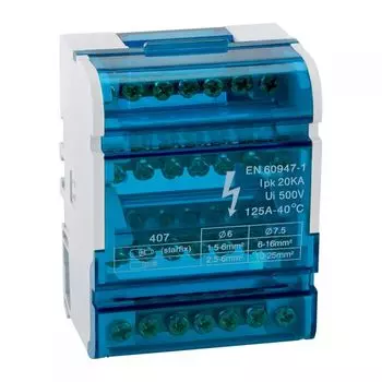 Шина КЭАЗ 143231 "N" нулевая на DIN-рейку в корпусе-4х7групп