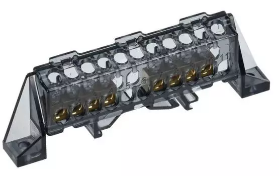 Шина N "ноль" IEK TF-NN10-44-DP-K02 TEKFOR в комбинированном изоляторе "Стойка" 6х9-4+4-Ч