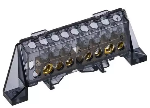 Шина N "ноль" IEK TF-NN20-34-DP-K02 TEKFOR в комбинированном изоляторе "Стойка" 8х12-3+4-Ч