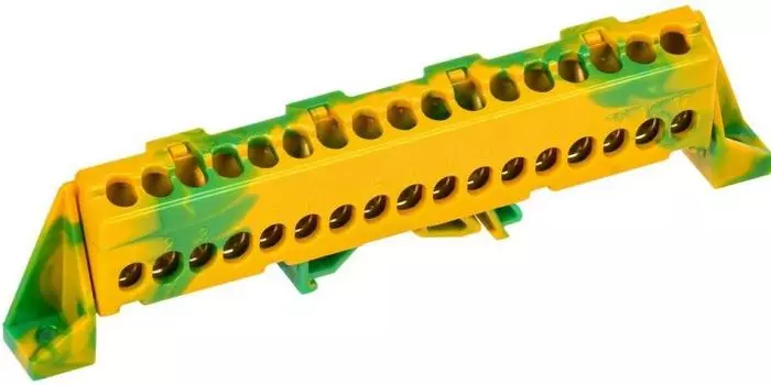 Шина PE "земля" IEK TF-NN10-17-DP-K52 TEKFOR в комбинированном изоляторе "Стойка" 6х9-17-ЖЗ