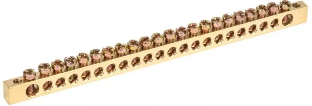 Шина IEK PEN 6х9мм 22/2 земля-ноль (22групп/крепеж по краям) (YNN11-22-100)
