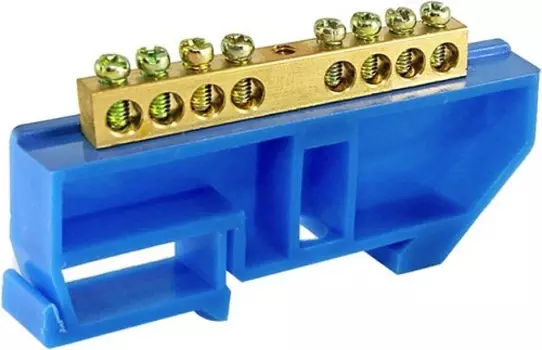 Шина TDM SQ0801-0131 "N" нулевая с изолятором на DIN-рейку 8x12мм стойка бол. 8 групп инд. стикер (упак. 5 шт)
