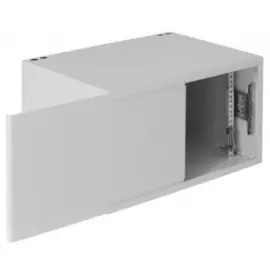 Шкаф антивандальный Netlan EC-WS-075240-GY настенный пенального типа с дверью на петлях, 7U, Ш520хВ320хГ400мм, цвет серый