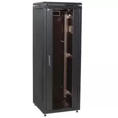 Шкаф напольный 19", 18U ITK LN05-18U66-G LINEA N 18U 600х600мм стеклянная передняя дверь, черный