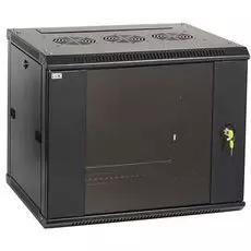 Шкаф настенный 19", 9U ITK LWR5-09U64-GF LINEA W 600x450 мм дверь стекло, RAL9005