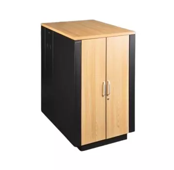 Шкаф Lanmaster LAN-DC-CBSP-18U-WD звукоизолированный 18U 750x1130 мм, отделка под дерево, цвет лиственница