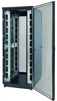 Шкаф напольный 19", 22U Eurolan 60F-22-88-34BL Racknet S3000 800 800, передняя дверь перфорированная одностворчатая, задняя дверь перфорированная