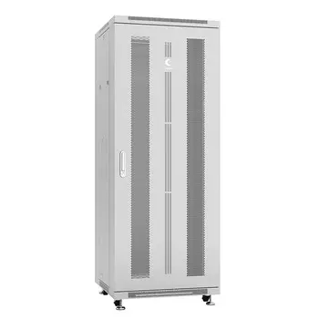 Шкаф напольный 19", 32U Cabeus ND-05C-32U60/60 600x600x1610mm (ШхГхВ) передняя и задняя перфорированные двери, ручка с замком, цвет серый (RAL 7035)