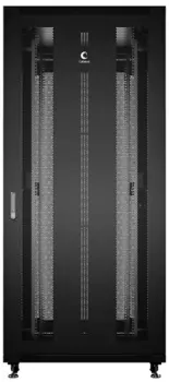 Шкаф напольный 19", 42U Cabeus ND-05C-42U80/100-BK телекоммуникационный 800x1000x2055mm (ШхГхВ) передняя и задняя перфорированные двери, ручка с замко