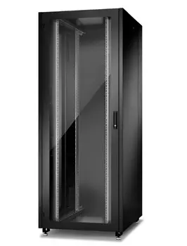 Шкаф напольный 19", 42U Eurolan 60F-42-8A-21BL N2000 42U 8001000, пер. стл. одност., зад. металл. двуст., чрн.