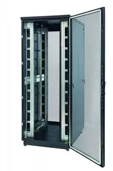 Шкаф напольный 19", 42U Eurolan 60F-42-88-34BL Racknet S3000 800 800, передняя дверь перфорированная одностворчатая, задняя дверь перфорированная