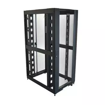 Шкаф напольный 19", 42U Lanmaster LAN-DC-CBP-42Ux8x12 800x1200 мм, с перфорированными дверьми, без боковых панелей, черный