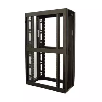 Шкаф напольный 19", 42U Lanmaster LAN-DC-CBP-42Ux6x12 600x1200 мм, с перфорированными дверьми, без боковых панелей, черный