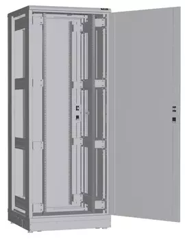 Шкаф напольный 19", 42U TLK TFR-428080-MMMM-R2-GY металлические двери, металлические стенки, Ш800хВ2010хГ800мм, в разобранном виде, серый
