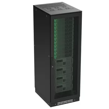 Шкаф напольный 19", 47U DKC R5IT4781PFB 800х1000 двери перфорированная/перфорированная, укомплектован вводом и заглушками RAL 9005, "RAM telecom"