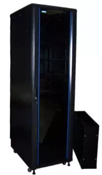 Шкаф напольный 19", 47U TWT TWT-CBB-47U-6x12-G1 19" Business, 47U 600x1200, черный, передняя дверь стекло, задняя дверь распашная металл