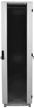 Шкаф напольный 19", 48U ЦМО ШТК-М-48.8.10-1ААА-9005 телекоммуникационный (800 1000) дверь стекло, чёрный, разобранный