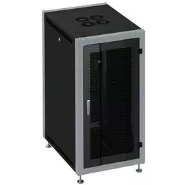 Шкаф напольный 19", 15U SYSMATRIX SL 6015.932 600x1000x800mm (ШхГхВ) передняя дверь перфорированная, задняя дверь сплошная металлическая, поворотная р