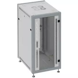 Шкаф напольный 19", 15U SYSMATRIX SL 6615.713 600x600x800mm (ШхГхВ) передняя дверь стеклянная, задняя дверь перфорированная, поворотная ручка с замком