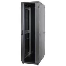 Шкаф напольный 19", 22U Eurolan 60F-22-8A-31BL Racknet S3000 800 × 1000, передняя дверь стеклянная