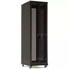 Шкаф напольный 19", 22U Hyperline TTR-2261-DD-RAL9005 1166x600х1000 мм (ВхШхГ), передняя и задняя распашные перфорированные двери (75%), ручка с замко