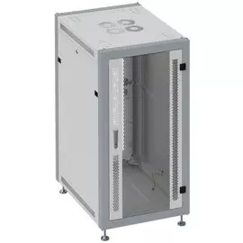 Шкаф напольный 19", 22U SYSMATRIX SL 6822.713 600x800x1100mm (ШхГхВ) передняя дверь стеклянная, задняя дверь перфорированная, поворотная ручка с замко