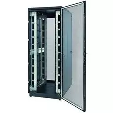 Шкаф напольный 19", 33U Eurolan 60F-33-68-34BL Racknet S3000 600 800, передняя дверь перфорированная одностворчатая, задняя дверь перфорированная од