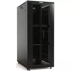 Шкаф напольный 19", 42U Hyperline TTB-4288-DD-RAL9004 2055x800х800мм(ВхШхГ), передняя/задняя распашные перфор. двери (75%), ручка с замком, крыша ново