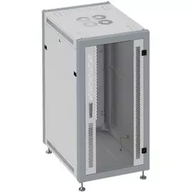 Шкаф напольный 19", 42U SYSMATRIX SL 6642.714 600x600x2000mm (ШхГхВ) передняя дверь стеклянная, задняя дверь двухстворчатая перфорированная, поворотна