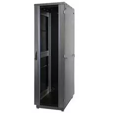 Шкаф напольный 19", 47U Eurolan 60F-47-68-31BL Racknet S3000 600 800, передняя дверь стеклянная одностворчатая, задняя дверь металлическая одноств