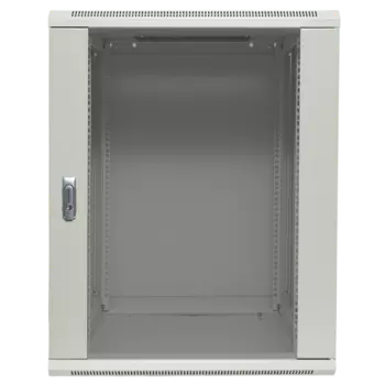 Шкаф настенный 19", 12U EKF TRP-WLL-1264-40G TERACOM PRO 600х450 мм дверь стеклянная с замком-ручкой серый