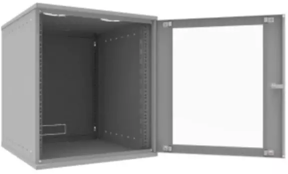 Шкаф настенный 19", 12U SNR SNR-TWC-12-GDL телекоммуникационный 12U, 523х600х599мм серия LITE (стеклянная дверь)