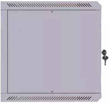 Шкаф настенный 19", 12U SUPRLAN ТВЛ-12U-600-600-СР 05-1206 коммутационный 600x600мм пер.дв.стекл направл.под закл.гайки 70кг RAL 7035 металл