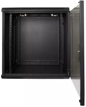 Шкаф настенный 19", 18U SNR SNR-TWC-18-SF-R-B телекоммуникационный 18U, 600х450х901