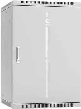 Шкаф настенный 19", 22U Cabeus SH-05F-22U60/60m-R 600x600x1082mm (ШхГхВ) дверь металл, цвет серый (RAL 7035)