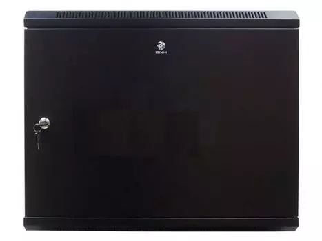 Шкаф настенный 19", 6U BNH B.WMC-6U.350-M-9005 телекоммуникационный 600х350 мм, дверь металл, разборный, чёрный