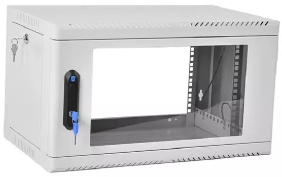 Шкаф настенный 19", 6U ЦМО ШРН-6.350 телекоммуникационный сварной (600 350) съёмные стенки, дверь стекло