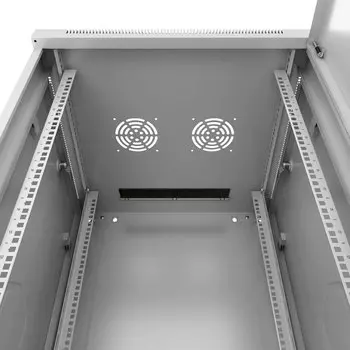 Шкаф настенный 19", 9U Cabeus SH-05F-9U60/60 600x600x501mm (ШхГхВ) дверь стекло