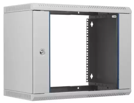 Шкаф настенный 19", 9U ЦМО ШРН-9.350 телекоммуникационный сварной (600 350) съёмные стенки, дверь стекло