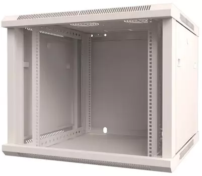Шкаф настенный 19", 9U Rexant 04-0964-111 600450х501, дверь сплошное стекло, серый, RAL 7035