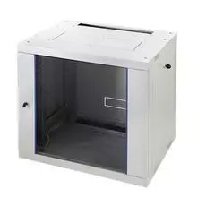 Шкаф настенный 19", 12U Eurolan 60W-12-66-31GY Racknet 600х600, дверь стекло