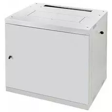 Шкаф настенный 19", 15U Eurolan 60W-15-66-30GY Racknet F30 600 600, передняя дверь металлическая, боковые панели, шнуры зазаемления, светло-серый