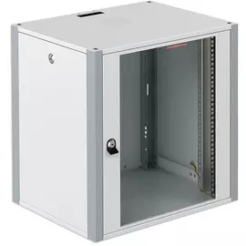 Шкаф настенный 19", 15U SYSMATRIX WP 6415.710 600х450х720, дверь-стекло, серый