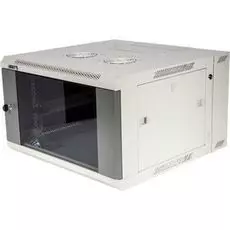 Шкаф настенный 19", 9U TWT TWT-CBW3G-9U-6x6-GY серии Pro, 3-секционный, 600x600, стеклянная дверь