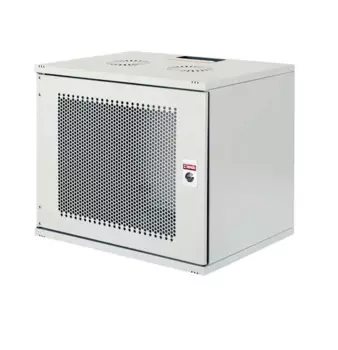 Шкаф настенный LANDE LN-SH09U5440-LG-F0-3 NetBOX SOHO, 9U 19", разборный, 540x400x460мм, дверь перфорация, цвет серый