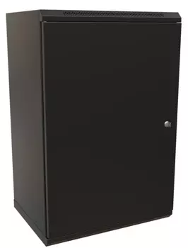 Шкаф серверный 19", 22U WRLine WR-TW-2266-SR-RAL9004 1086x600х600мм, цельнометаллическая дверь с замком, цвет черный (RAL 9004) (разобранный)