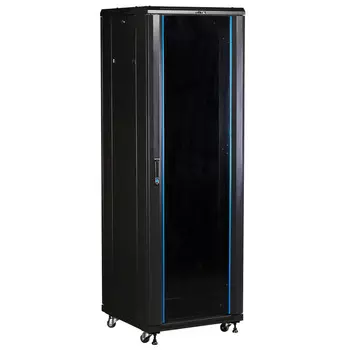 Шкаф серверный 19", 47U TWT TWT-CBA-47U-6x6-00 Business Advanced, 600x600, без дверей, с боковыми стенками, черный