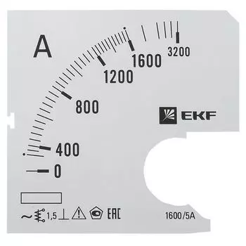 Шкала сменная EKF s-a721-1600 для A721 1600/5А-1,5