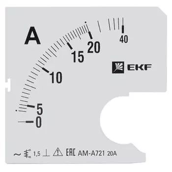 Шкала сменная EKF s-a721-20 для A721 20/5А-1,5