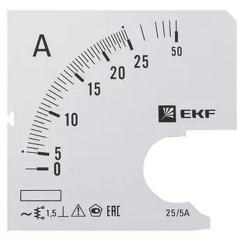Шкала сменная EKF s-a721-25 для A721 25/5А-1,5